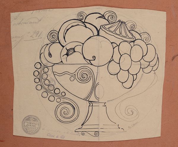 Galileo Chini - Vaso con frutta