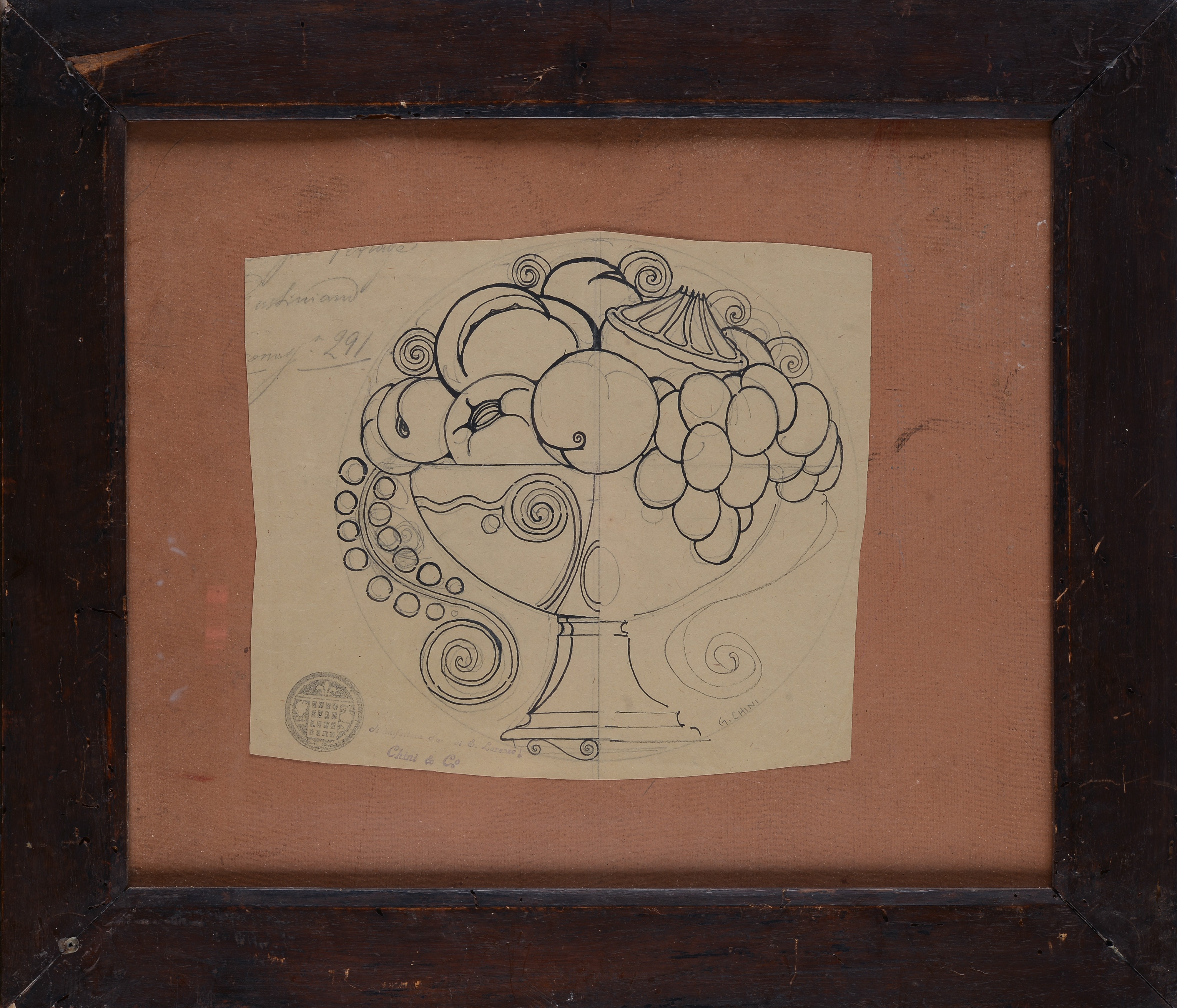 Galileo Chini - Vaso con Frutta