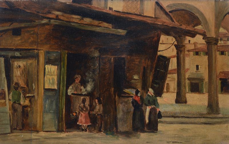 Giuseppe Gherardi - Mercato in Piazza dei Ciompi