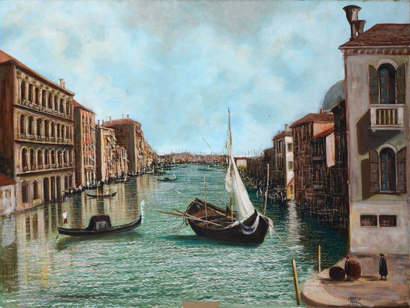 Anonimo, XX Sec. - Canale a Venezia