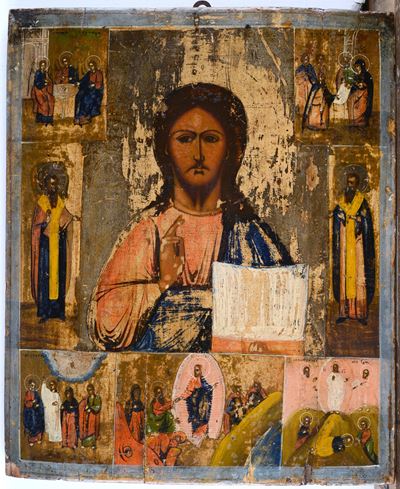 Cristo Benedicente con Scene della Sua Vita