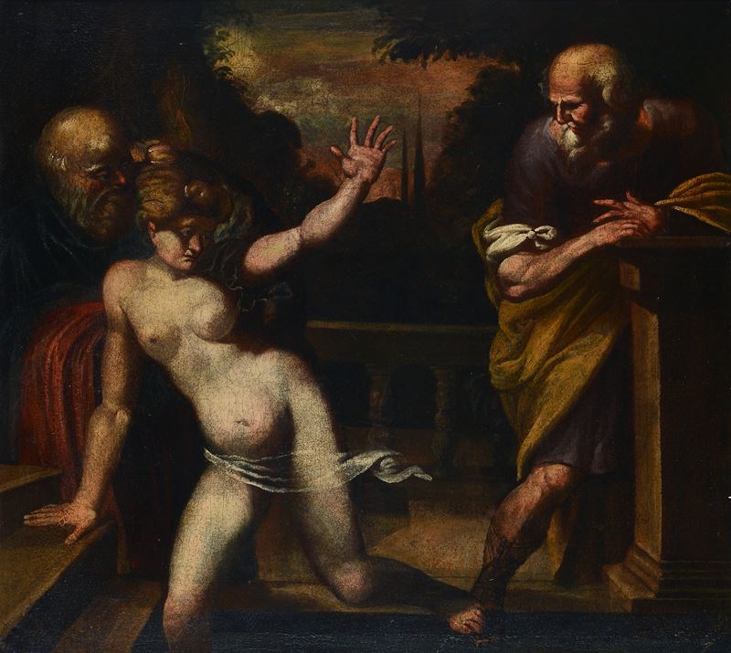 Scuola Emiliana, XVII Sec. - Susanna e i Vecchioni