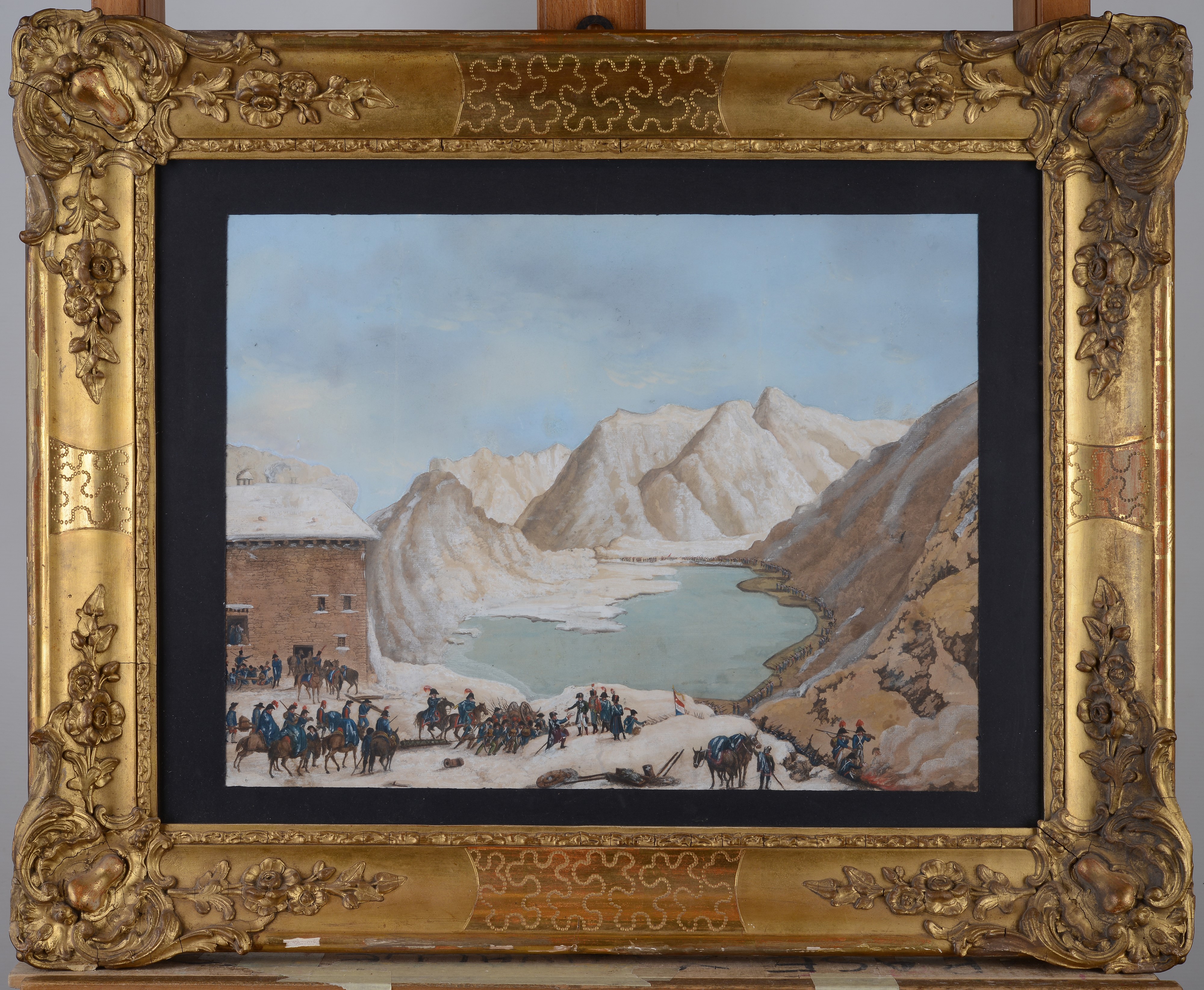 Paesaggio con truppe napoleoniche