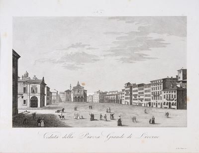 Veduta della Piazza Grande di Livorno