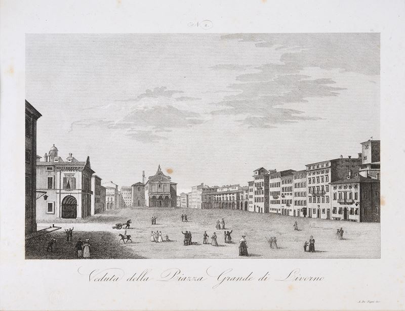 Veduta della Piazza Grande di Livorno