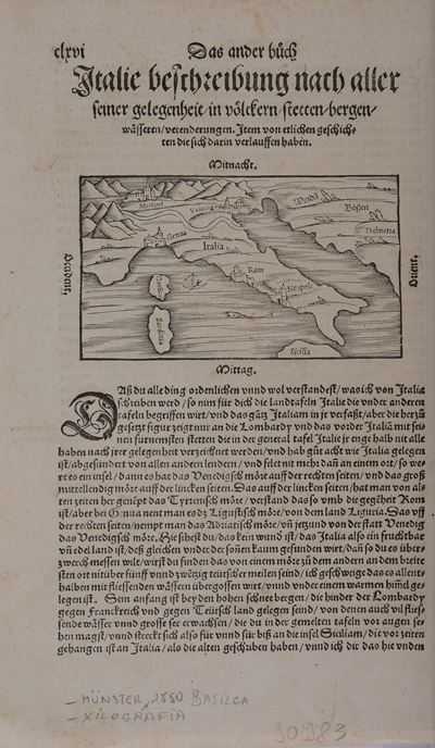 Antica Cartina Penisola Italica