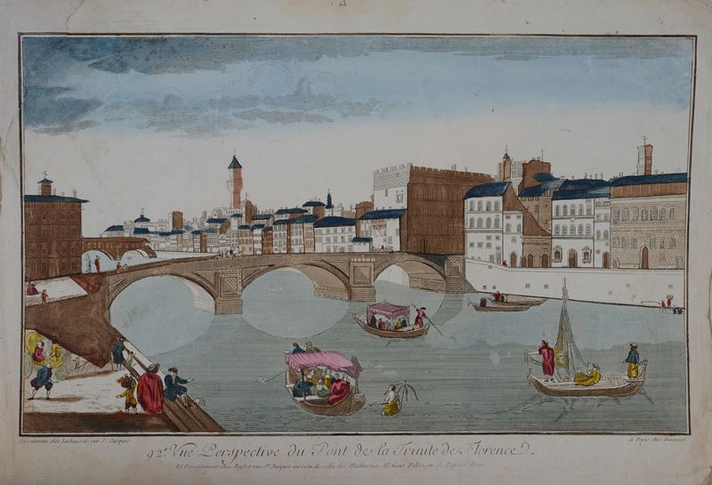 Veduta Prospettica del Ponte Santa Trinita a Firenze