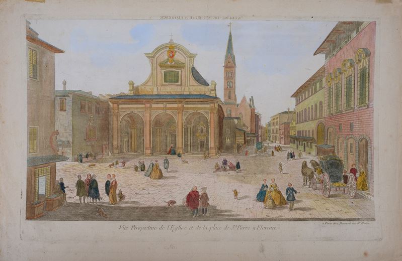 Veduta Prospettica della Chiesa e della Piazza di San Piero a Firenze