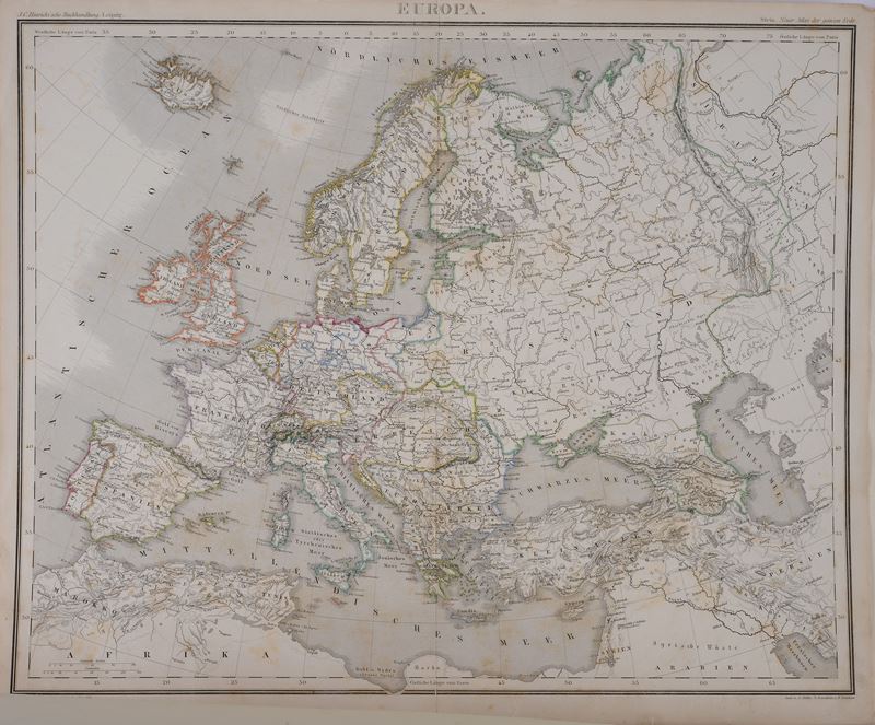 Carta Geografica Dell'europa