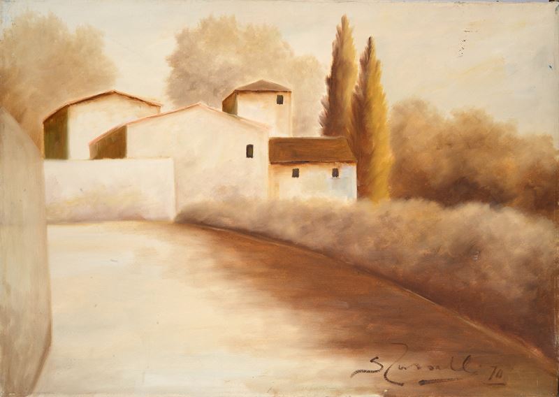 Sauro Tasselli - Paesaggio con Case