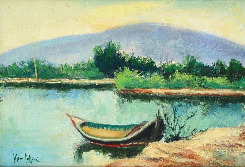Silvio Polloni - Barca Sull'arno