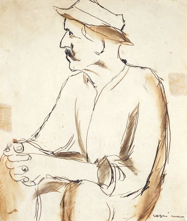 Bruno Cassinari - Uomo seduto