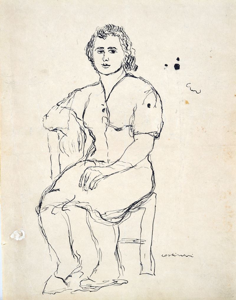 Bruno Cassinari - Donna Seduta