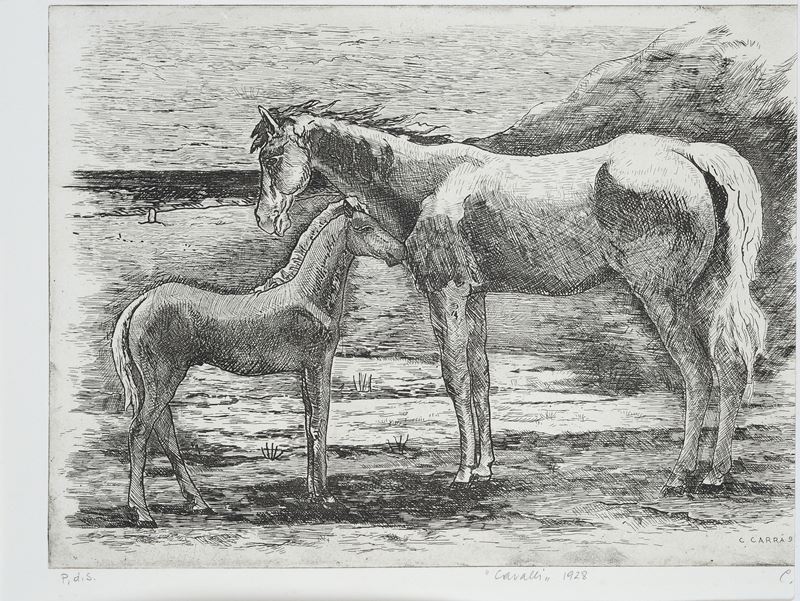 Carlo Carrà - Cavalli
