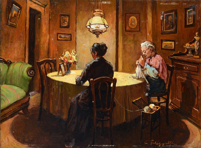Cafiero Filippelli - Interno con Figure