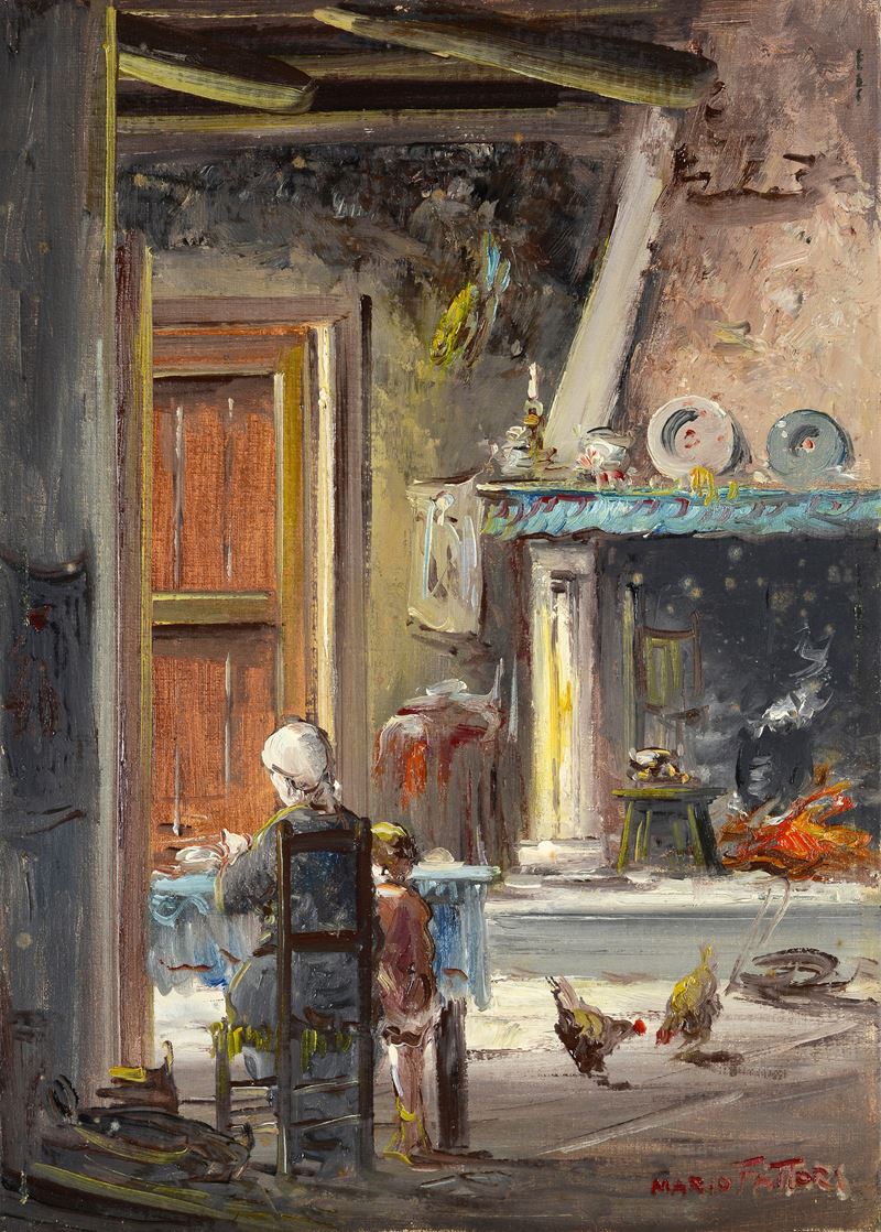 Mario Fattori - Interno di Cucina
