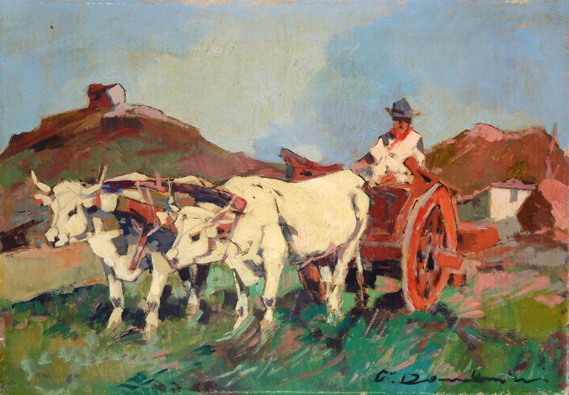 Carlo Domenici - Carro con Buoi