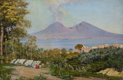Paesaggio con Vesuvio sullo Sfondo