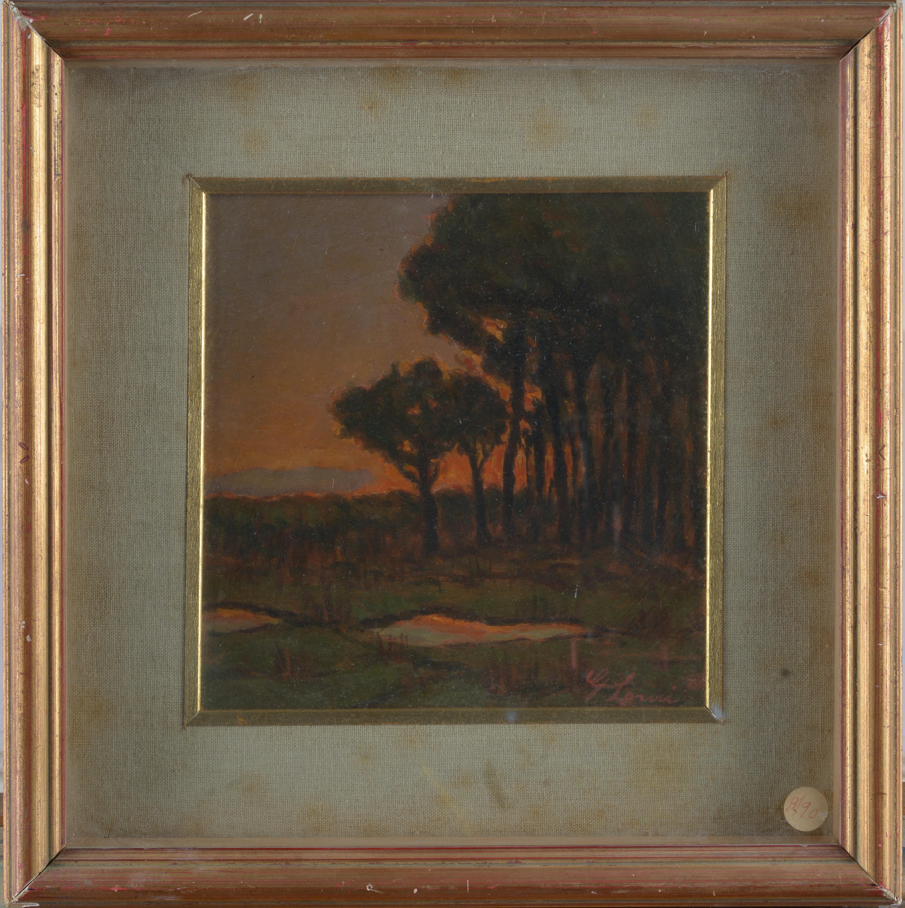 Giovanni Lomi - Paesaggio al Tramonto