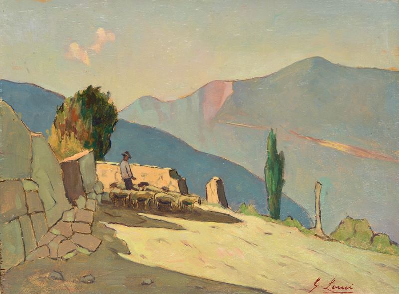 Giovanni Lomi - Pastore con Gregge