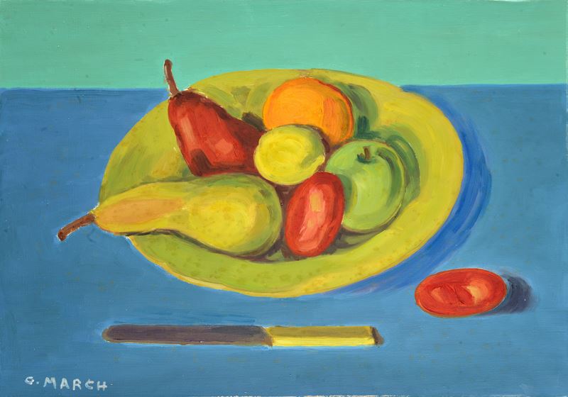 Giovanni March - Piatto con Frutta