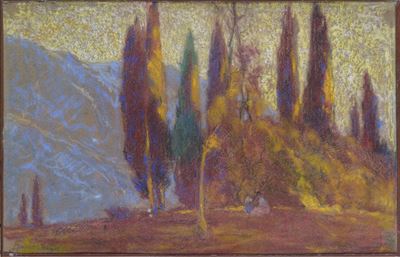 Paesaggio con Cipressi