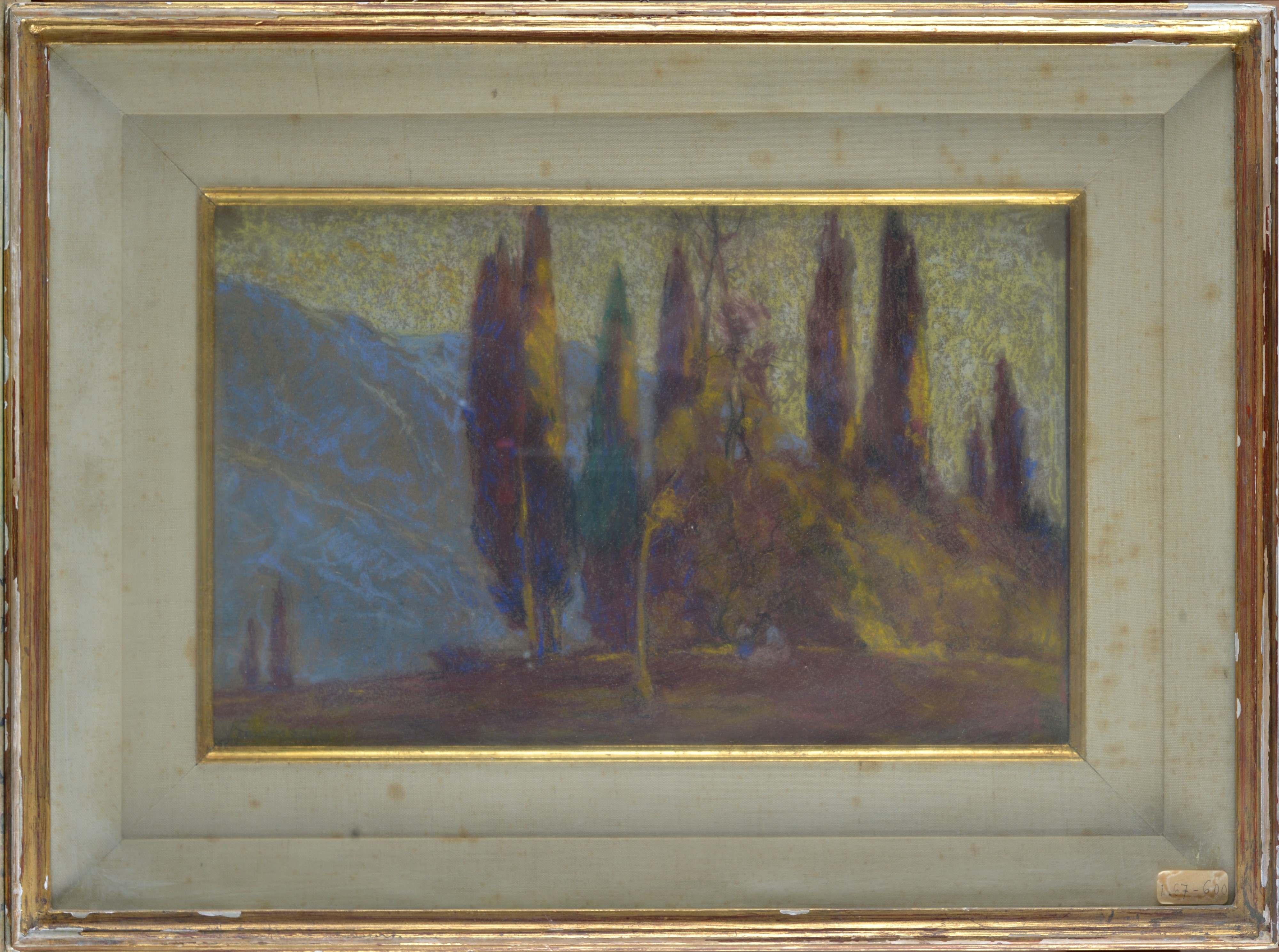 Ludovico Tommasi - Paesaggio con Cipressi