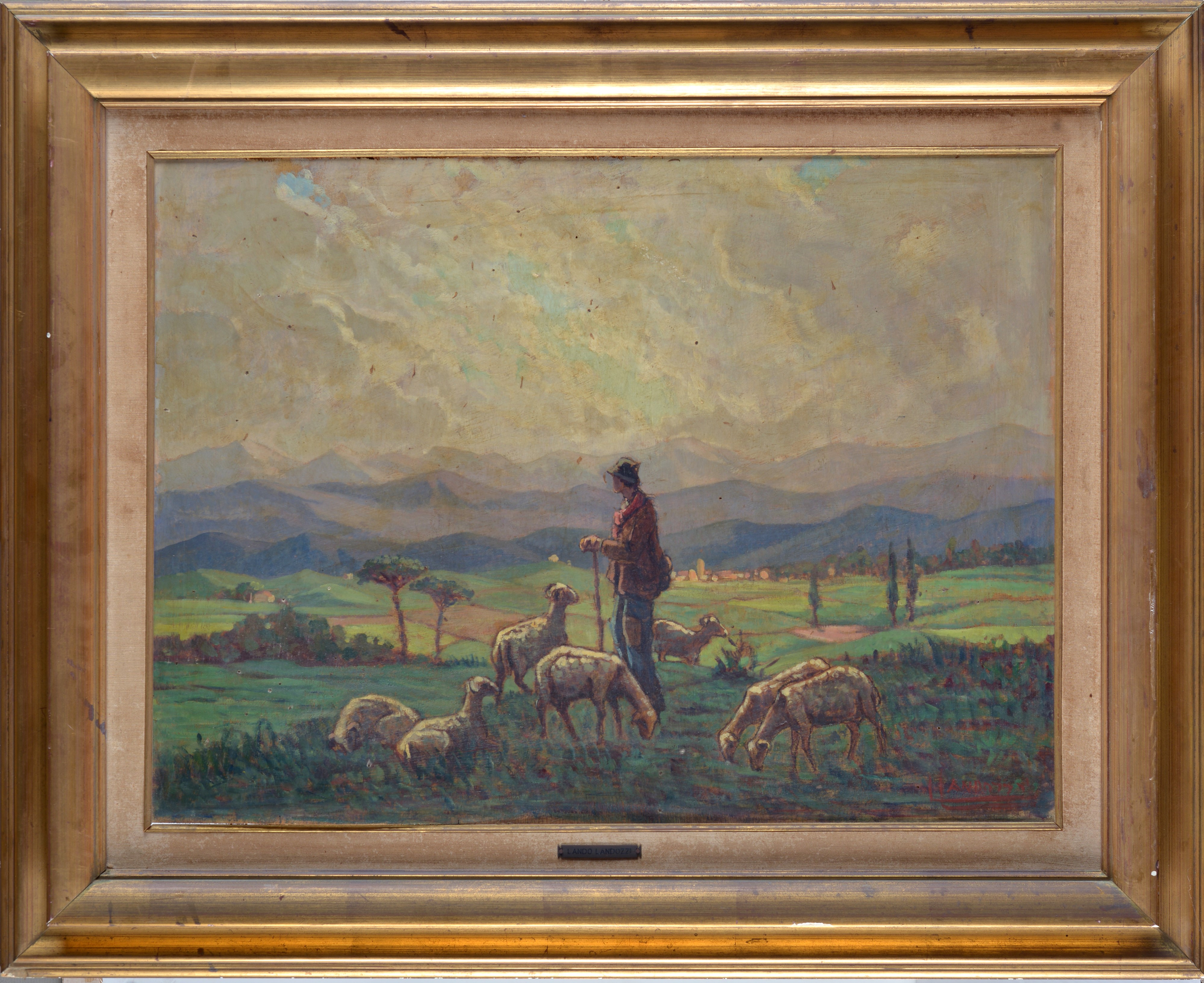 Lando Landozzi - Paesaggio con Pastore e Gregge