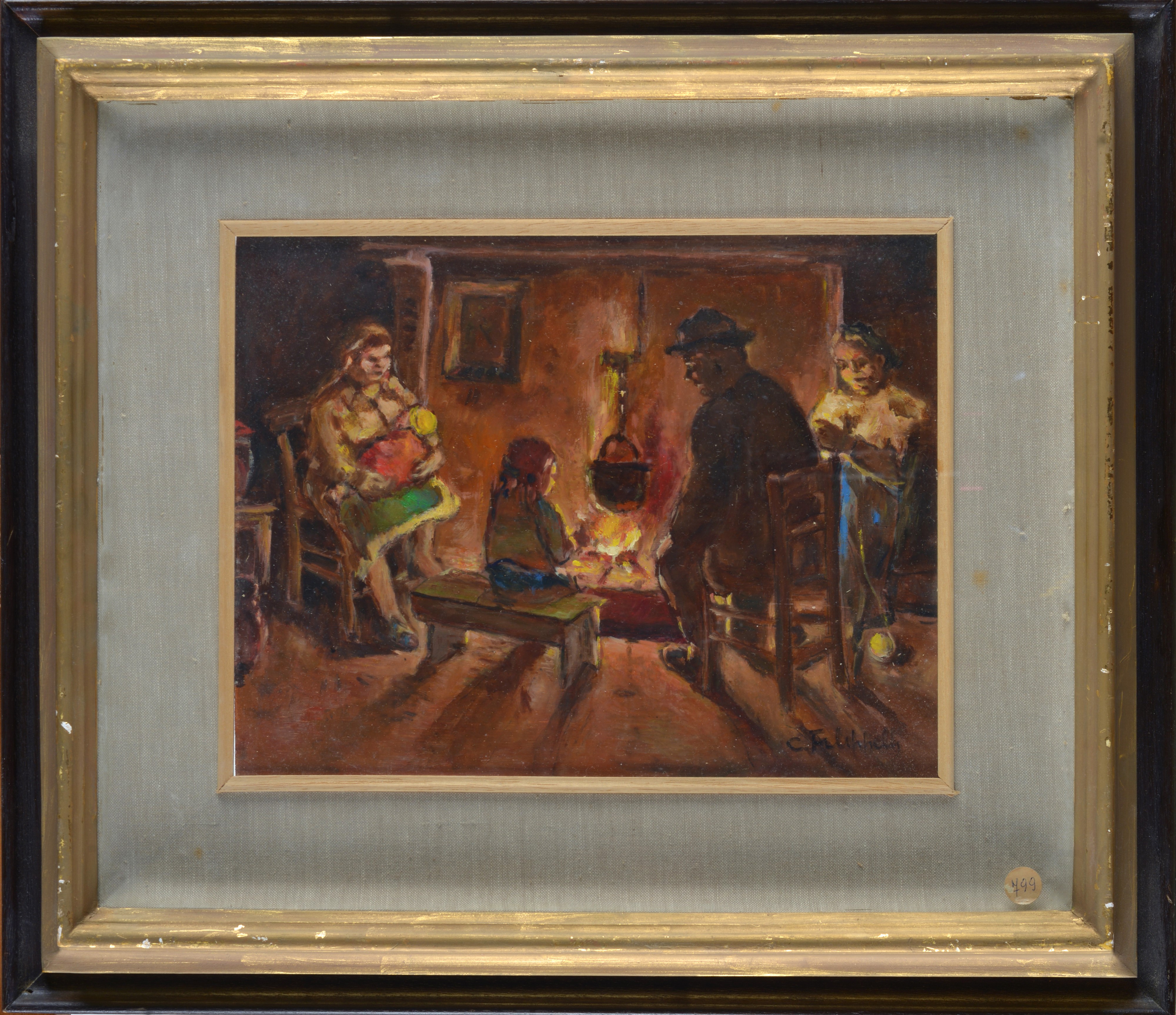 Attr. a Cafiero Filippelli - Interno con Figure