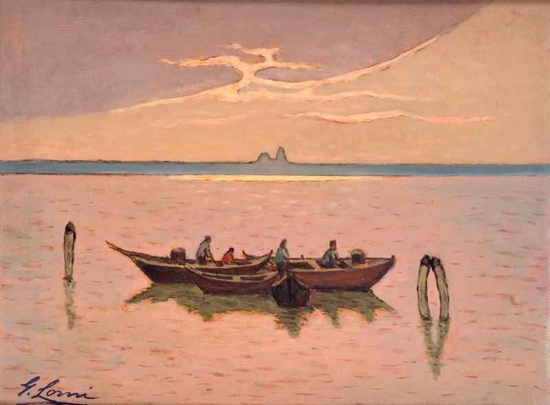 Giovanni Lomi - Barche di Pescatori