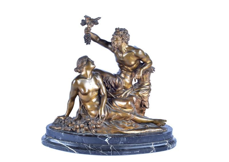 Eugenio Avolio - Fauno Baccante con Ninfa