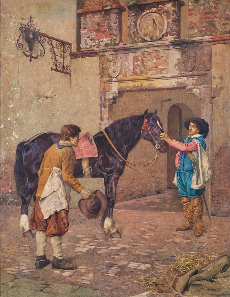 Jean Louis Ernest Messonier - Arrivo alla Locanda