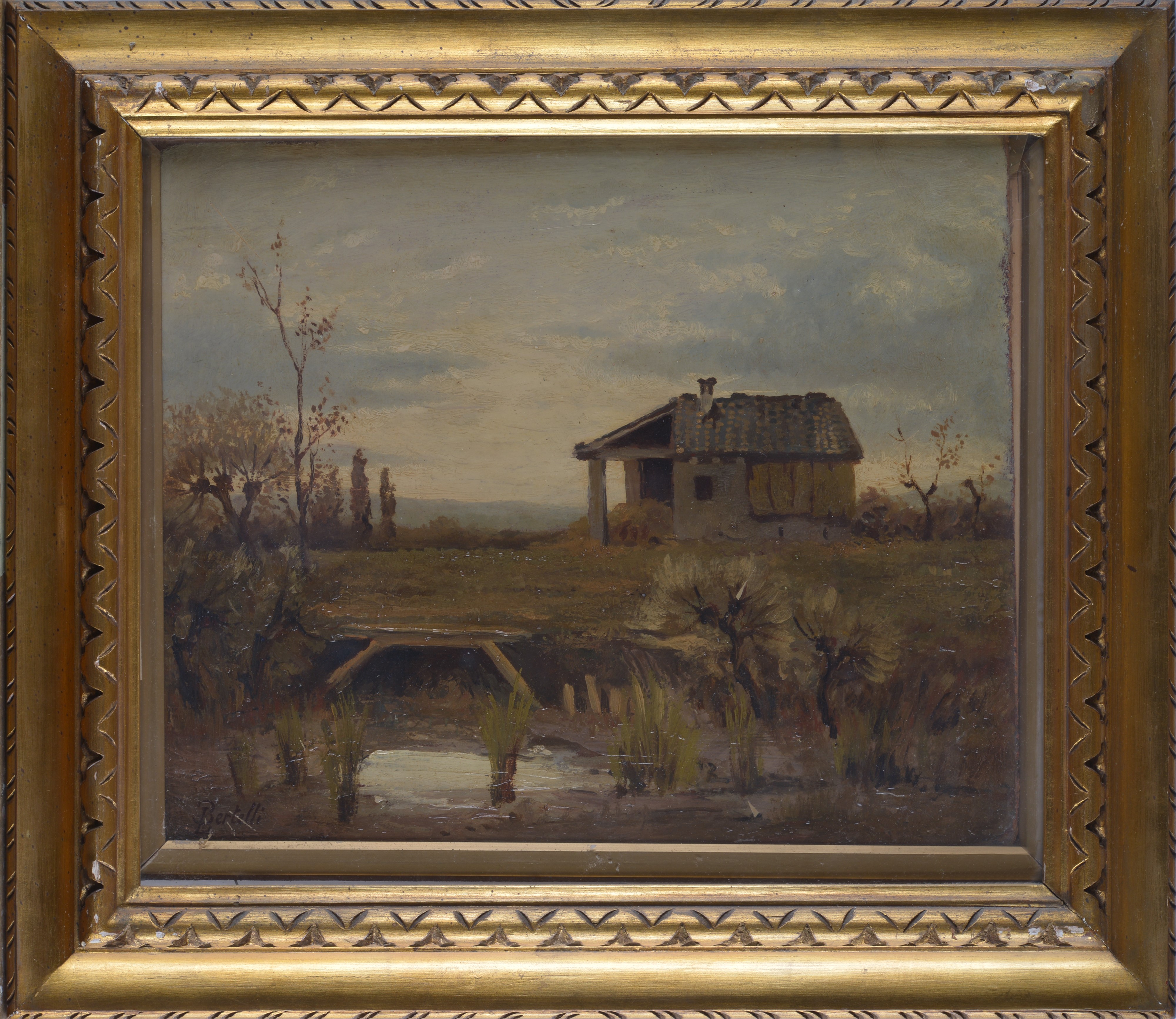 Paesaggio con fienile