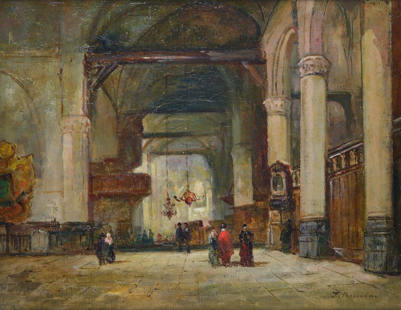 Attr. a Johannes Bosboom - Interno di Chiesa