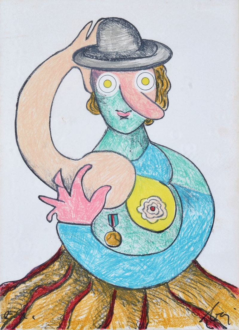 Enrico Baj - La Femme Au Chapeau