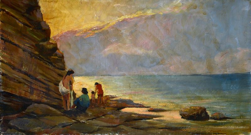 Alfredo del Sordo - Bagnanti sugli Scogli