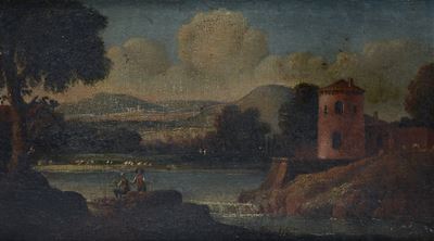 Paesaggio Fluviale con Figure