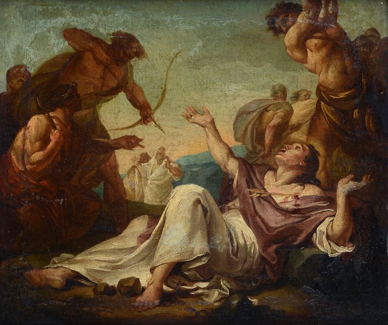 Anonimo, XVIII Sec. - Martirio di Santo