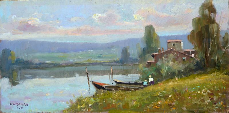 Gianfranco Curandai - Paesaggio con Fiume
