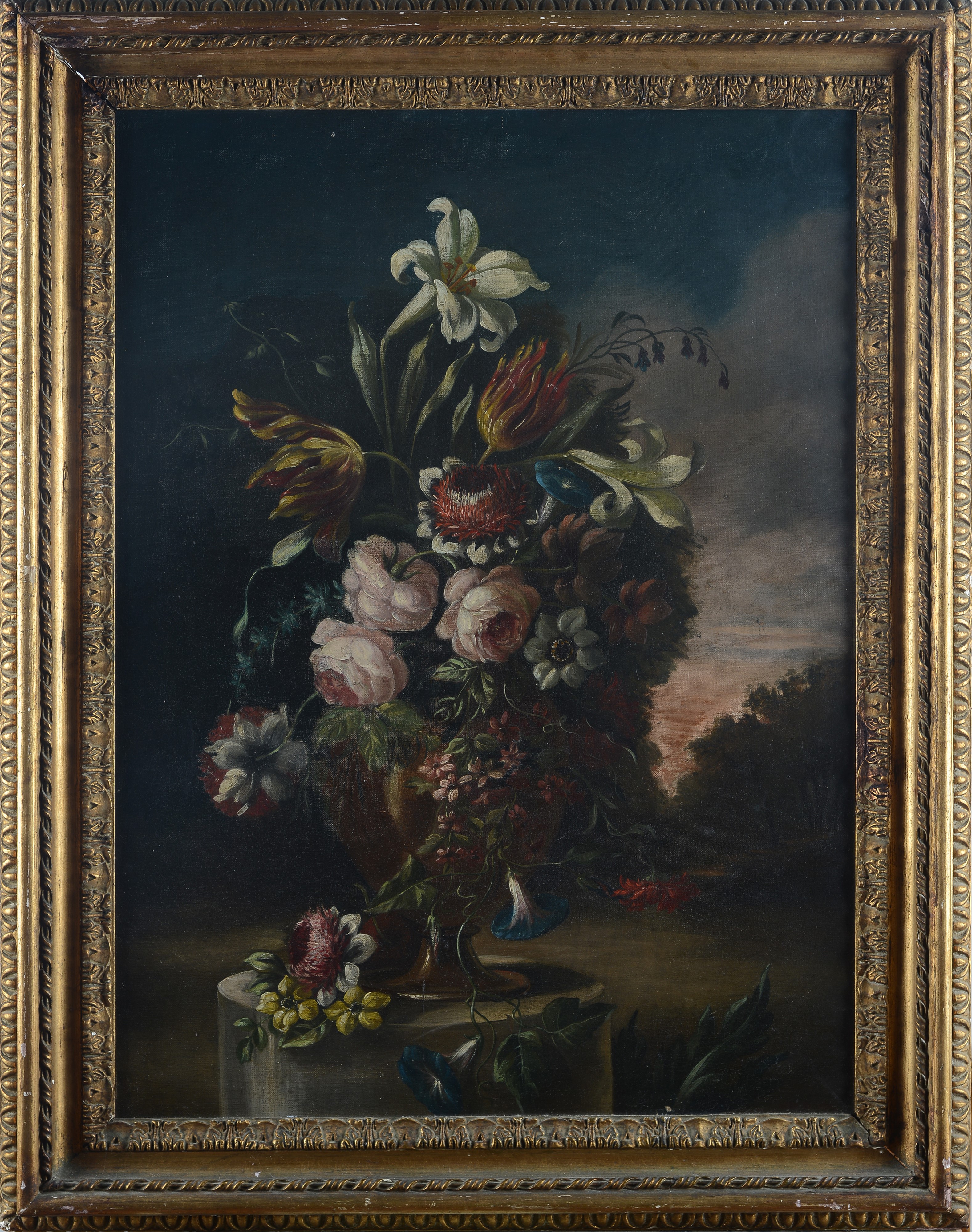 Anonimo, XVIII Sec. - Vaso con Fiori