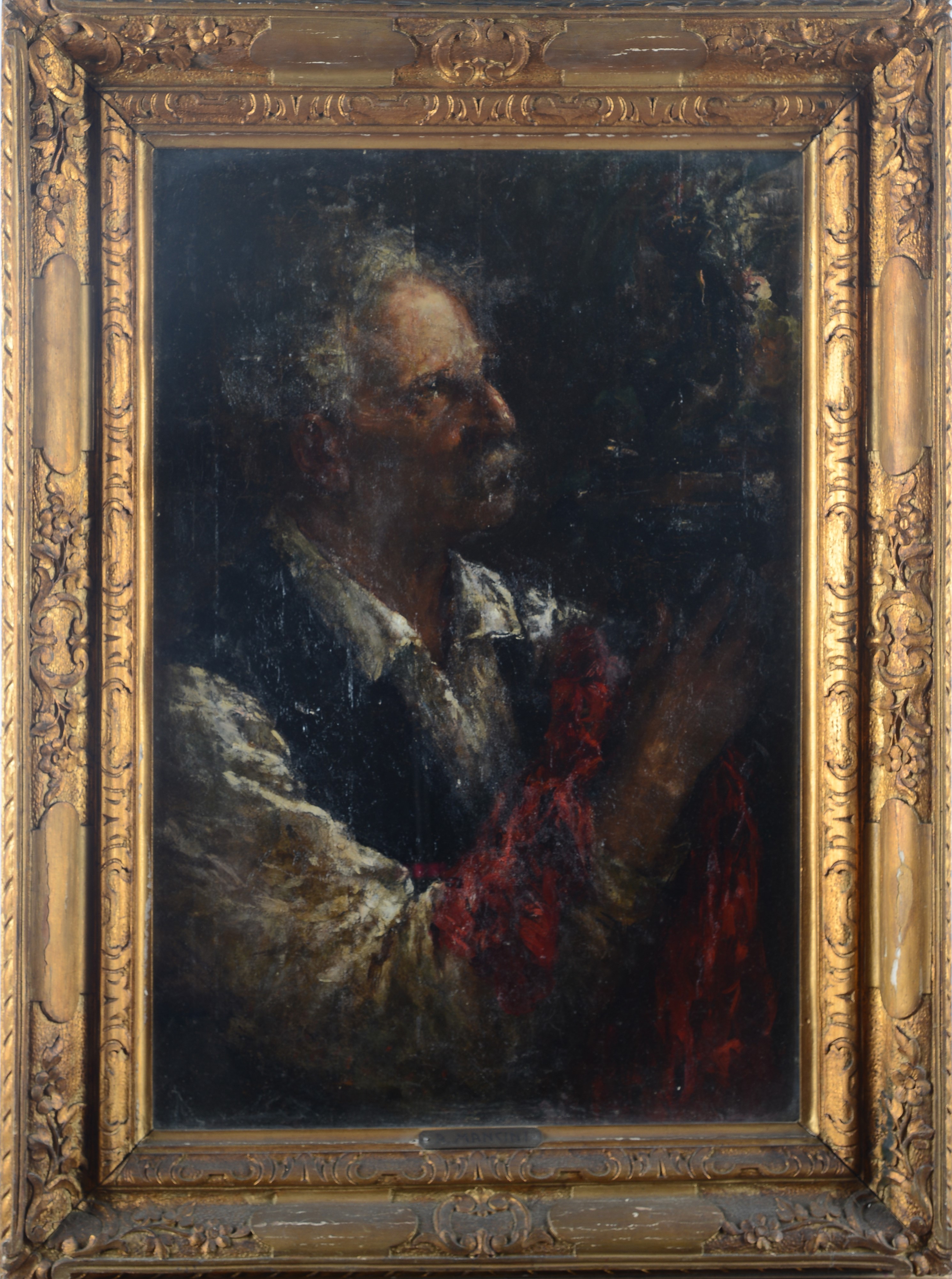 Attr. a Antonio Mancini - Ritratto Maschile