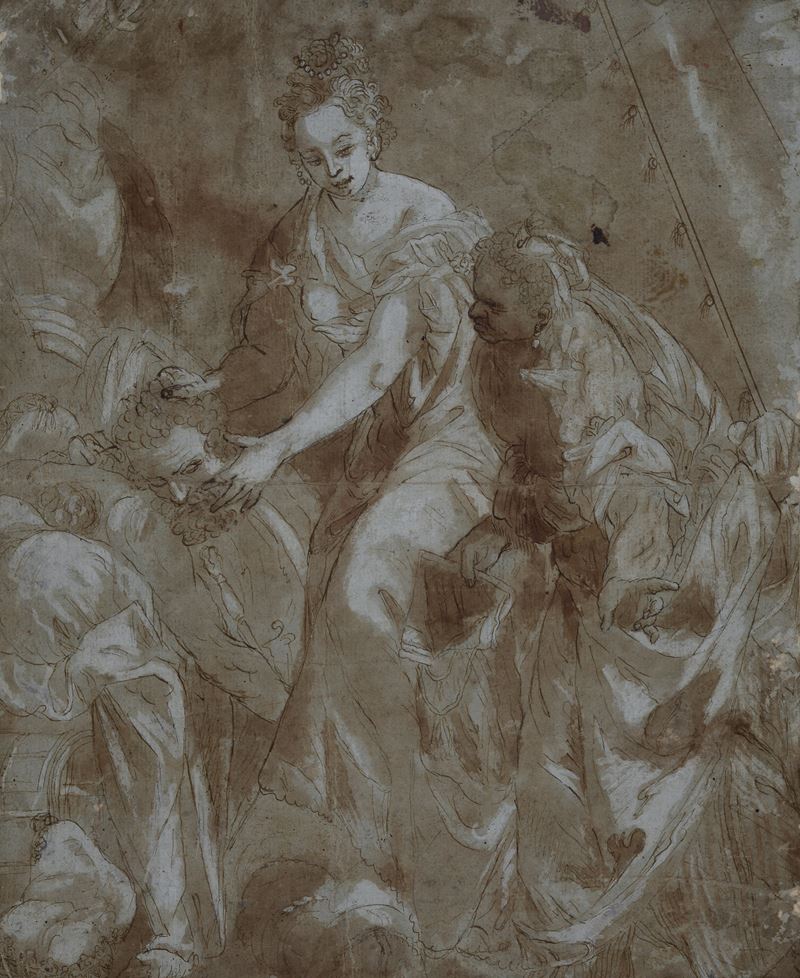 Scuola Italia Centrale, XVII Sec. - Giuditta e Oloferne