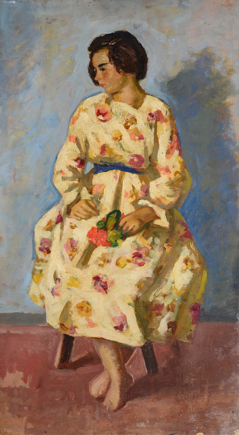 Ragazza con vestito a fiori