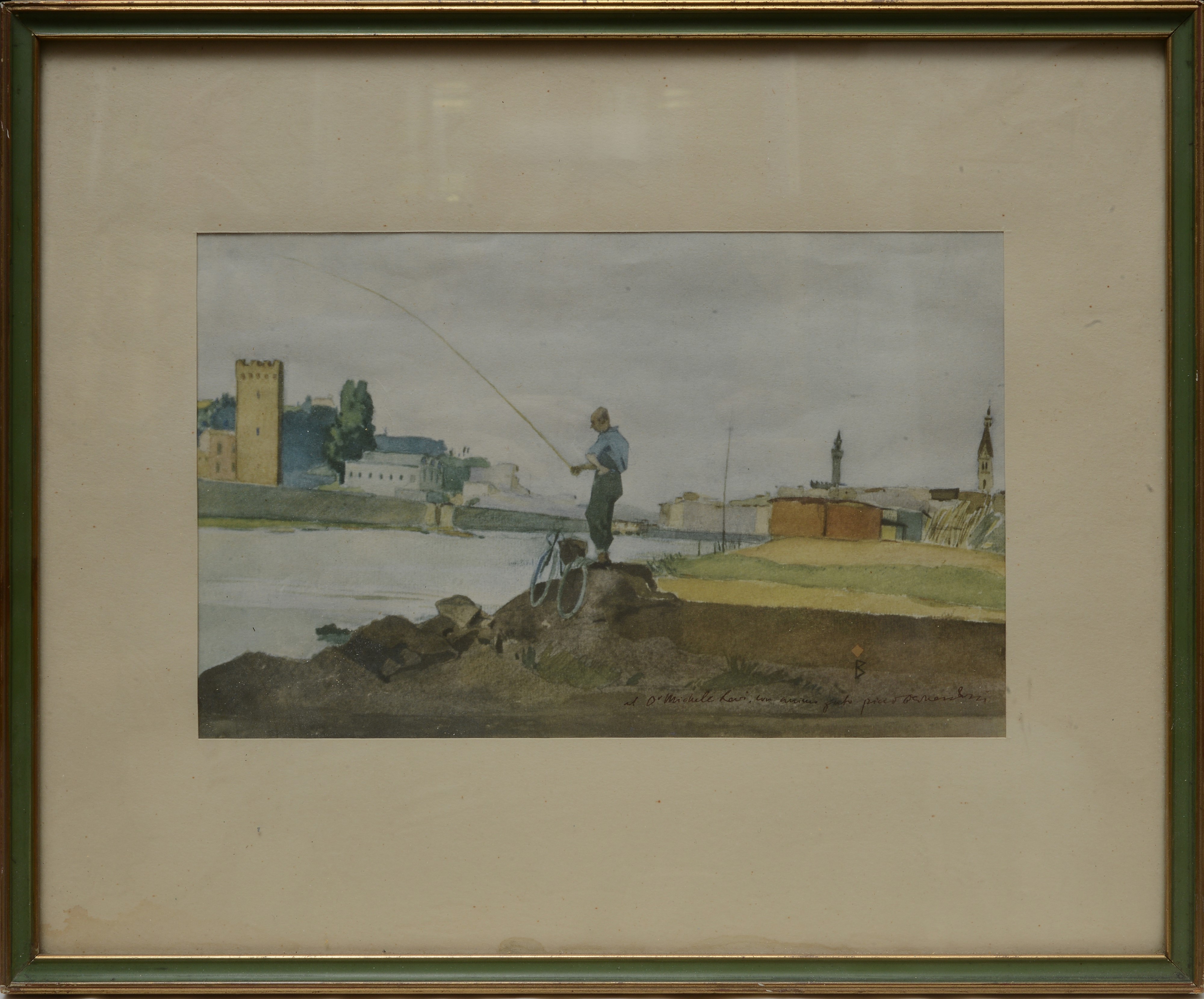 Pescatore in pescaia