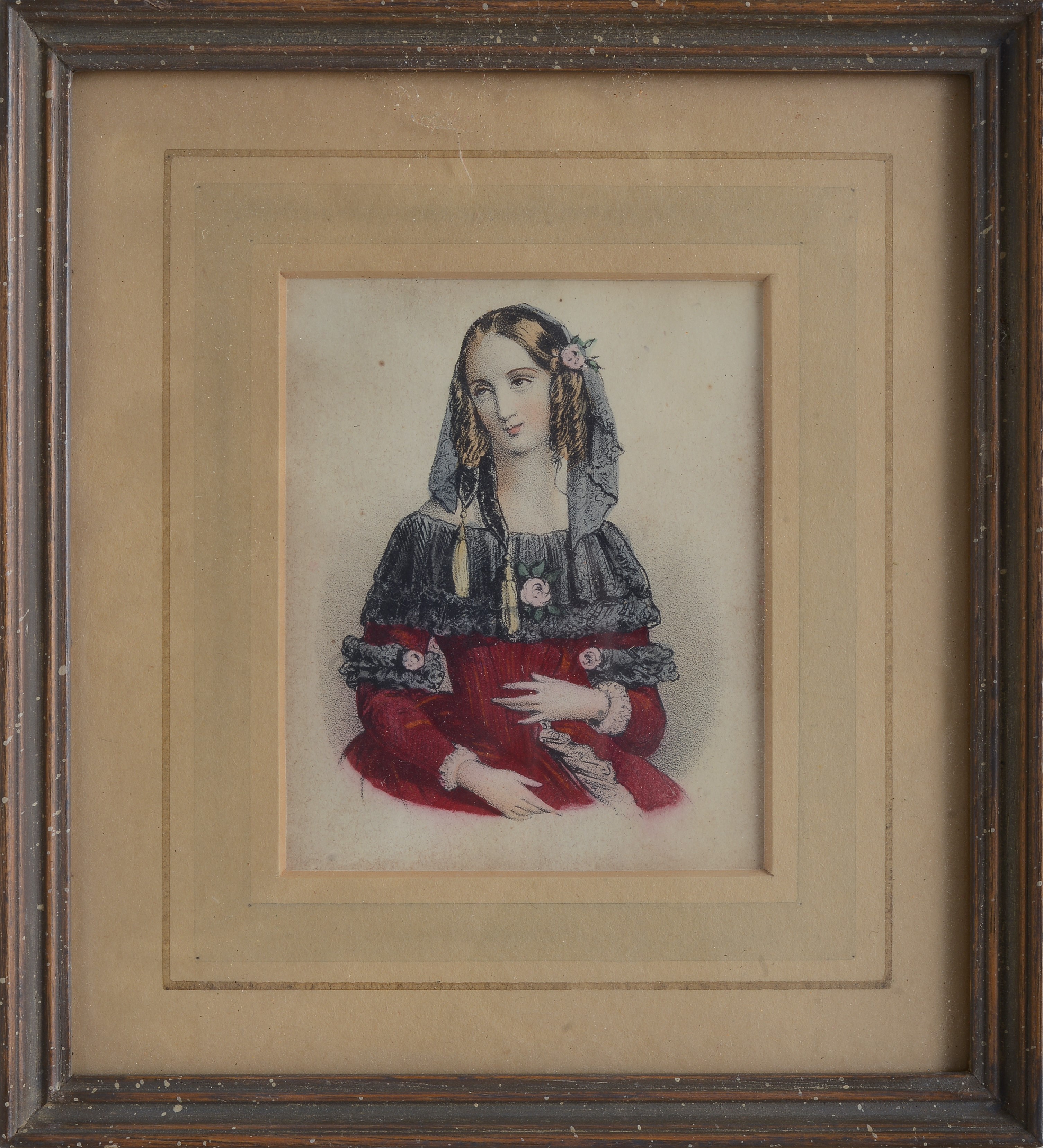 Dama con abito rosso