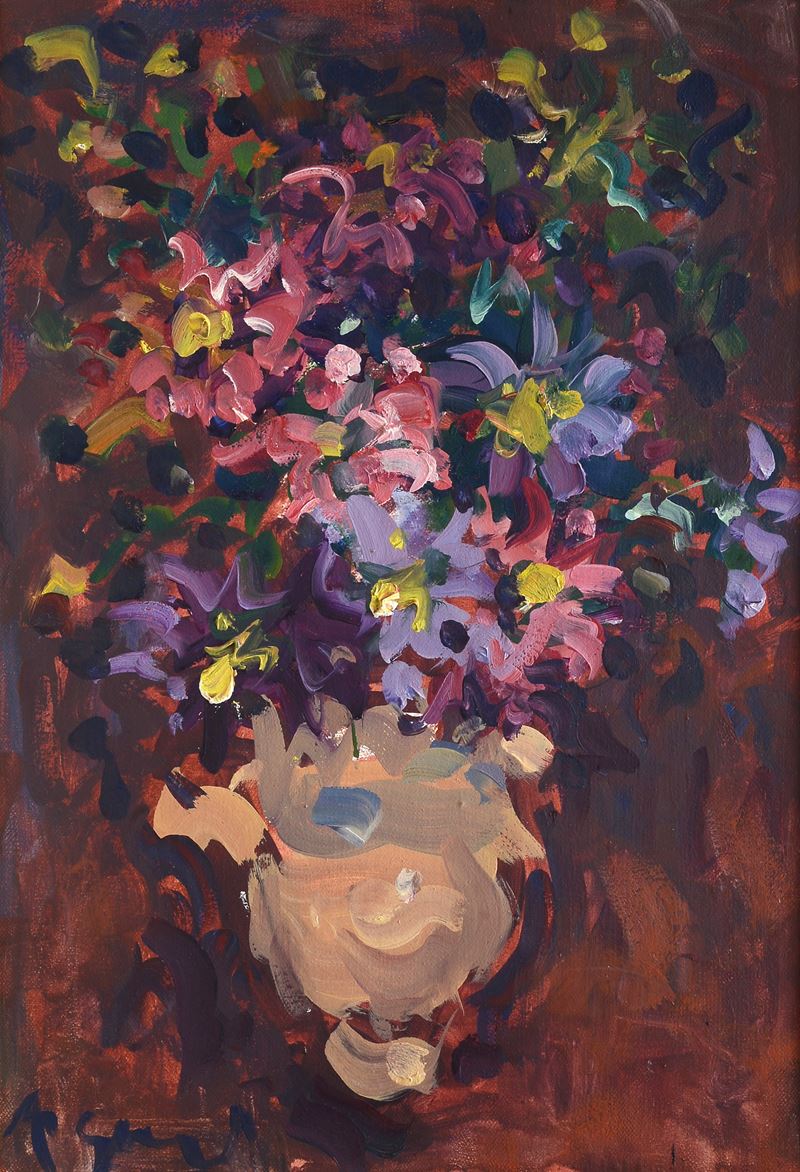 Enzo Pregno - Vaso con Fiori