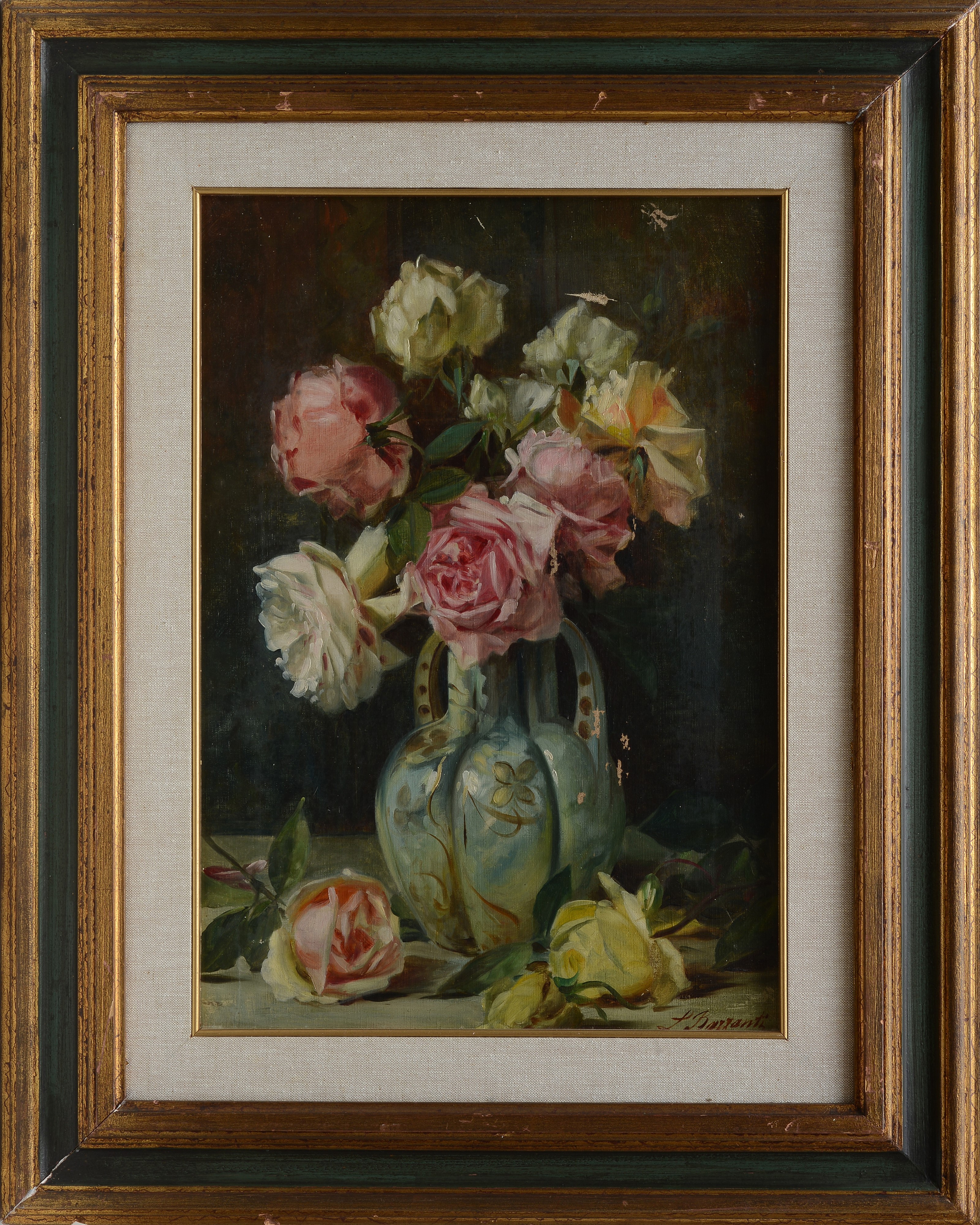 Anonimo, XX Sec. - Vaso con Rose