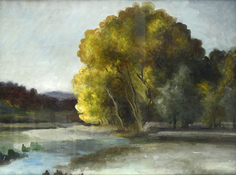 Anonimo, XX Sec. - Paesaggio Fluviale