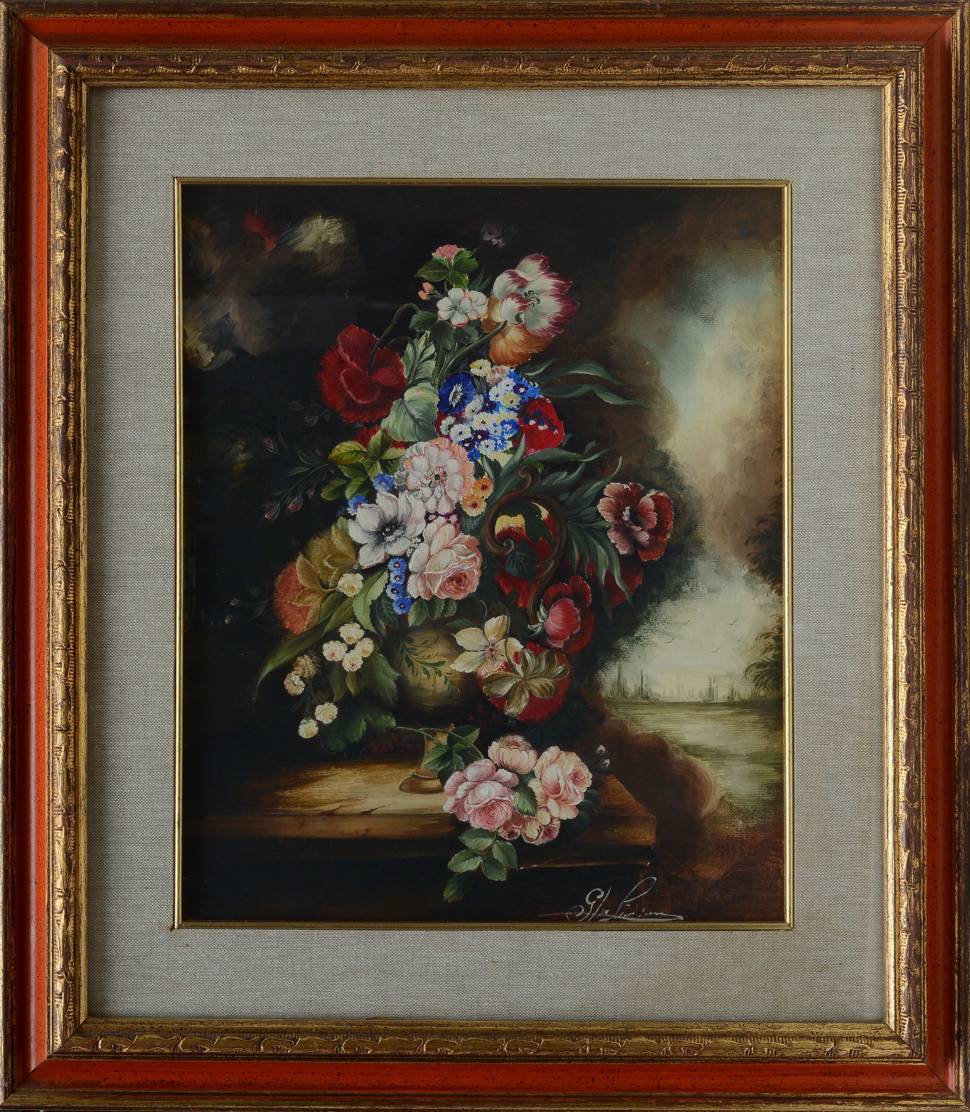 Anonimo, XX Sec. - Fiori nel Paesaggio