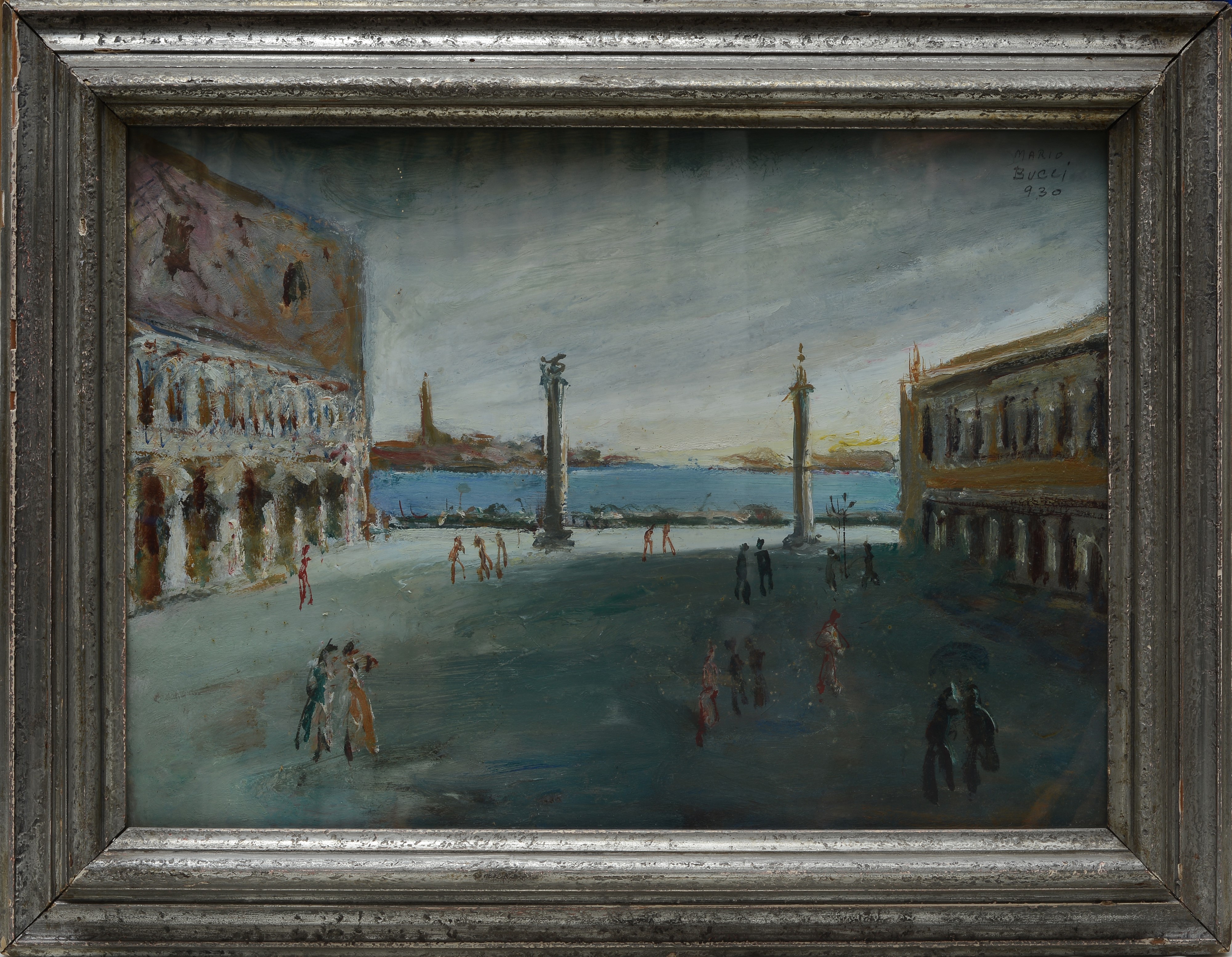 Mario Bucci - Coppia di Dipinti con Vedute Veneziane
